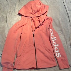 Pink adidas zip up